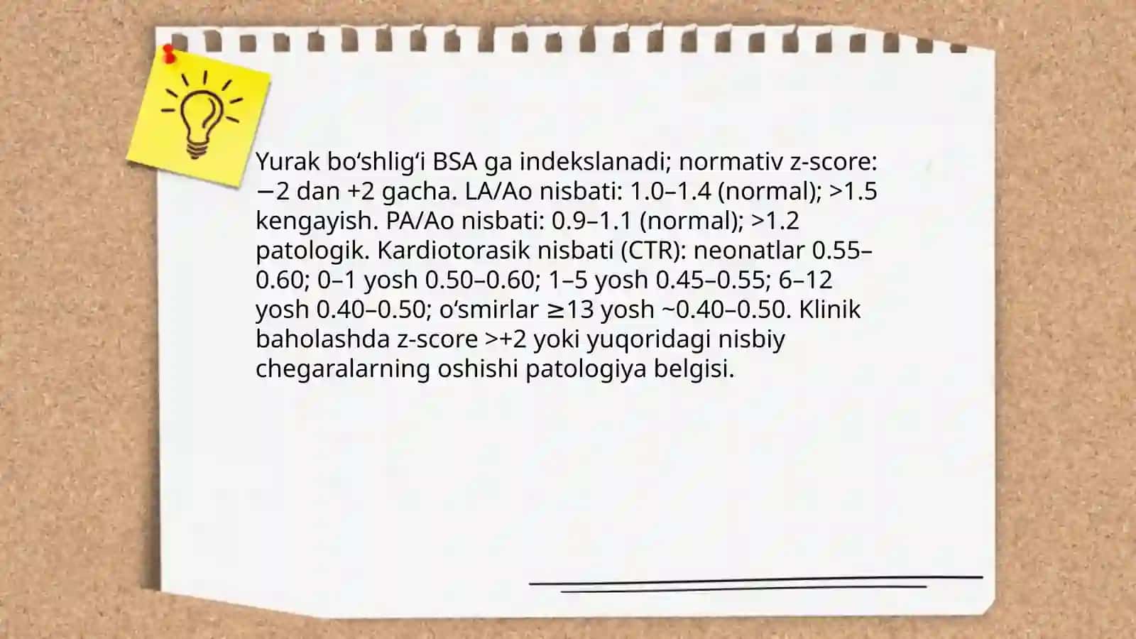 Bola rivojlanishida yurak hajmini oʻzgarishi, yurak boʻshligʻi kengligi bilan qon tomirlar nisbati, ularning gemodinamik koʻrsatkichlarining ahamiyati 4