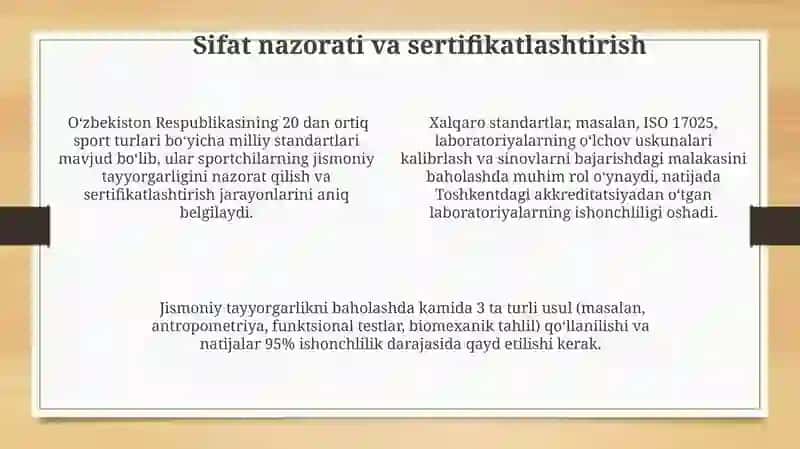 Sportchilarning jismoniy tayyorgarligi nazoratini metralogik asoslari 4