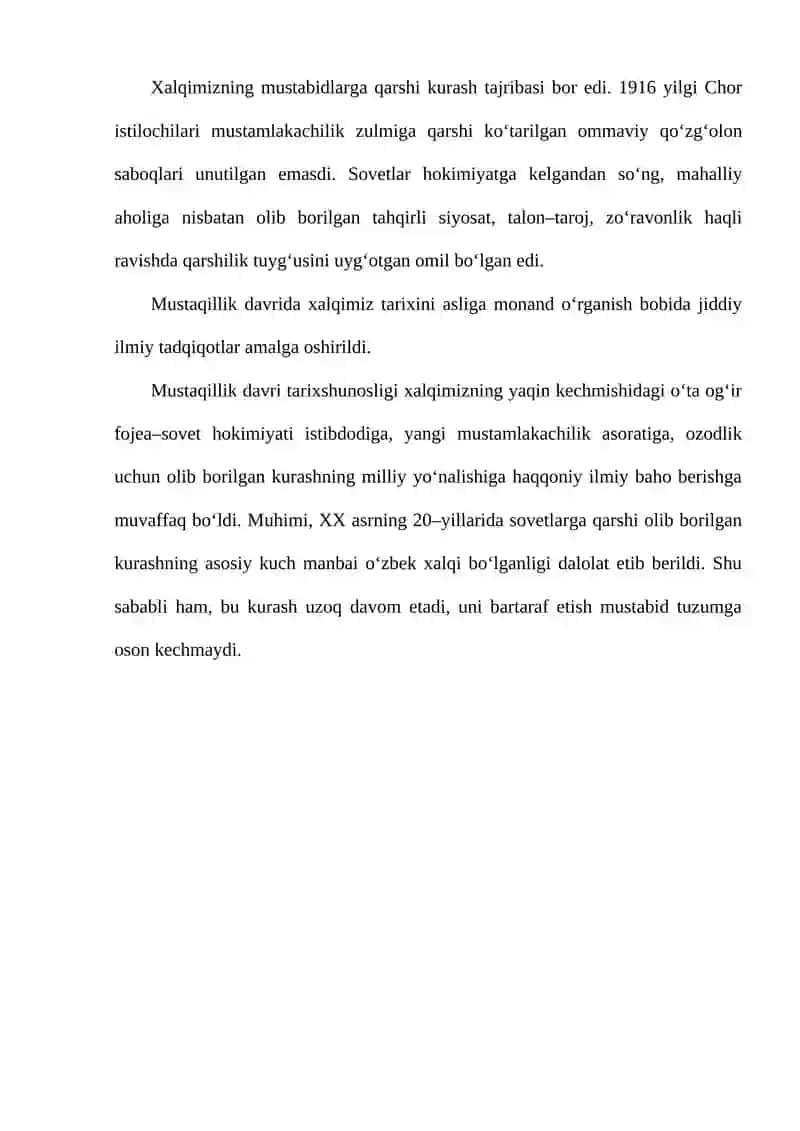 Qashqadaryoda sovet hukmronligining o‘rnatilishi va vohaning keyingi yillardagi ahvoli 4