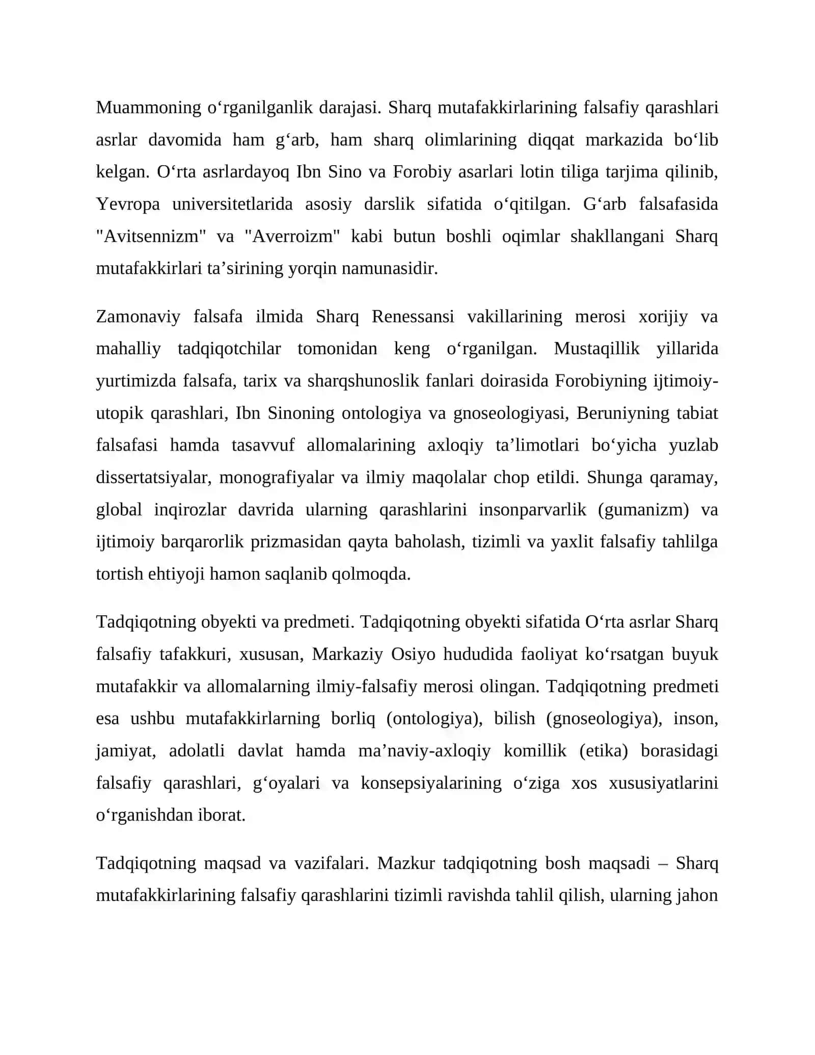 "Sharq mutafakkirlarining falsafiy qarashlari" 4