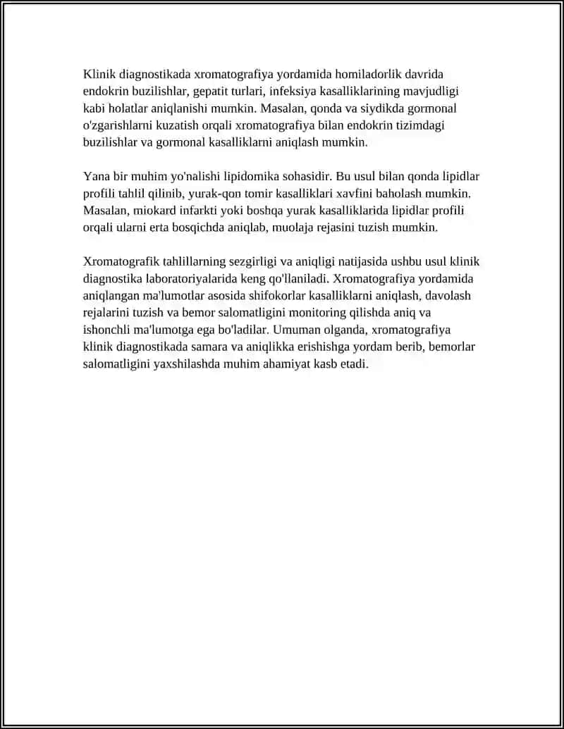 XROMATOGRAFIYANING TIBBIY IZLANISHDAGI IMKONIYATLARI 4