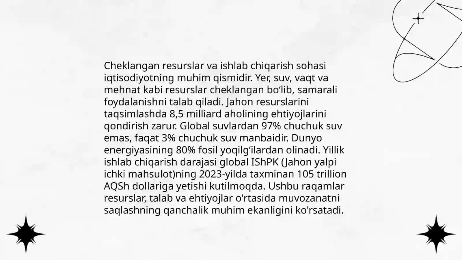 Ishlab chiqarish omillari cheklangan sharoitda mahsulot ishlab chiqarishni maksimallashtirish 4