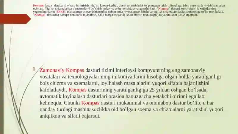 Kompas-3D dasturi va undan foydalanish asoslari 4