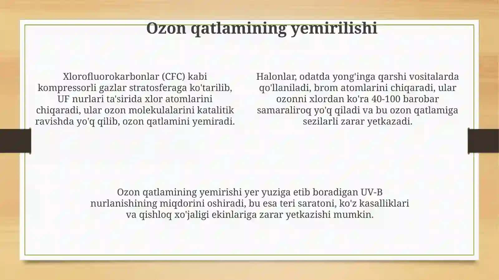 Siqilgan gazlarning ekologik muommolari 4