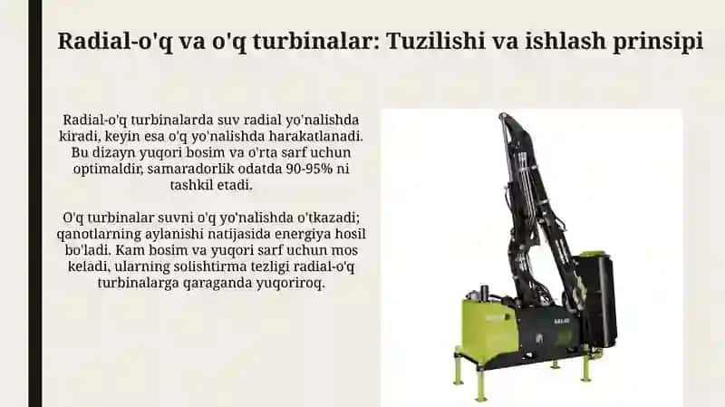 Gidroturbinalarni tasniflash va ularning gidravlik ko‘rsatkichlari 4