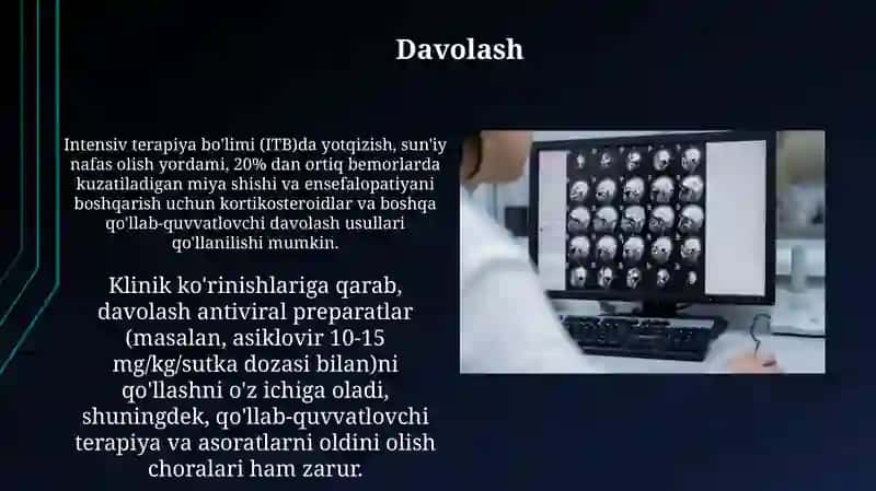 Kana ensefaliti etiologiyasi klinikasi patogenez davolashi 4