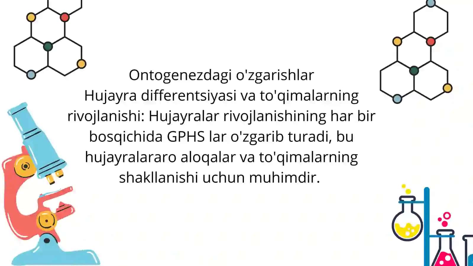 Geteropolisaxaridlarni ontogenez va kasalliklarda o'zgarishni 4