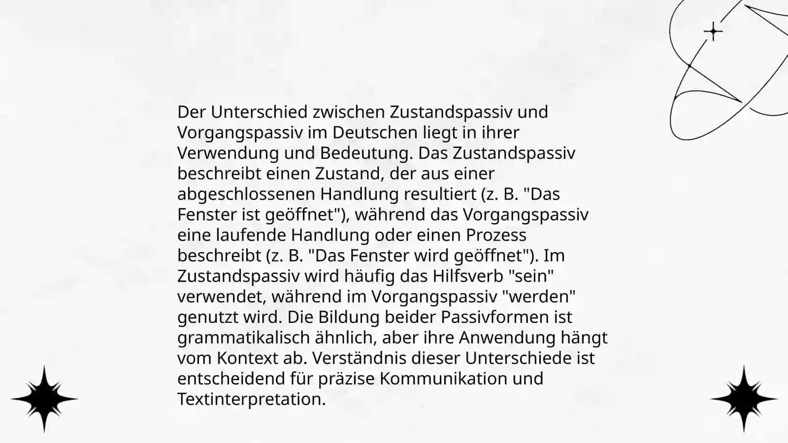 Thema Passiv mit sein |Zustandspassiv 4