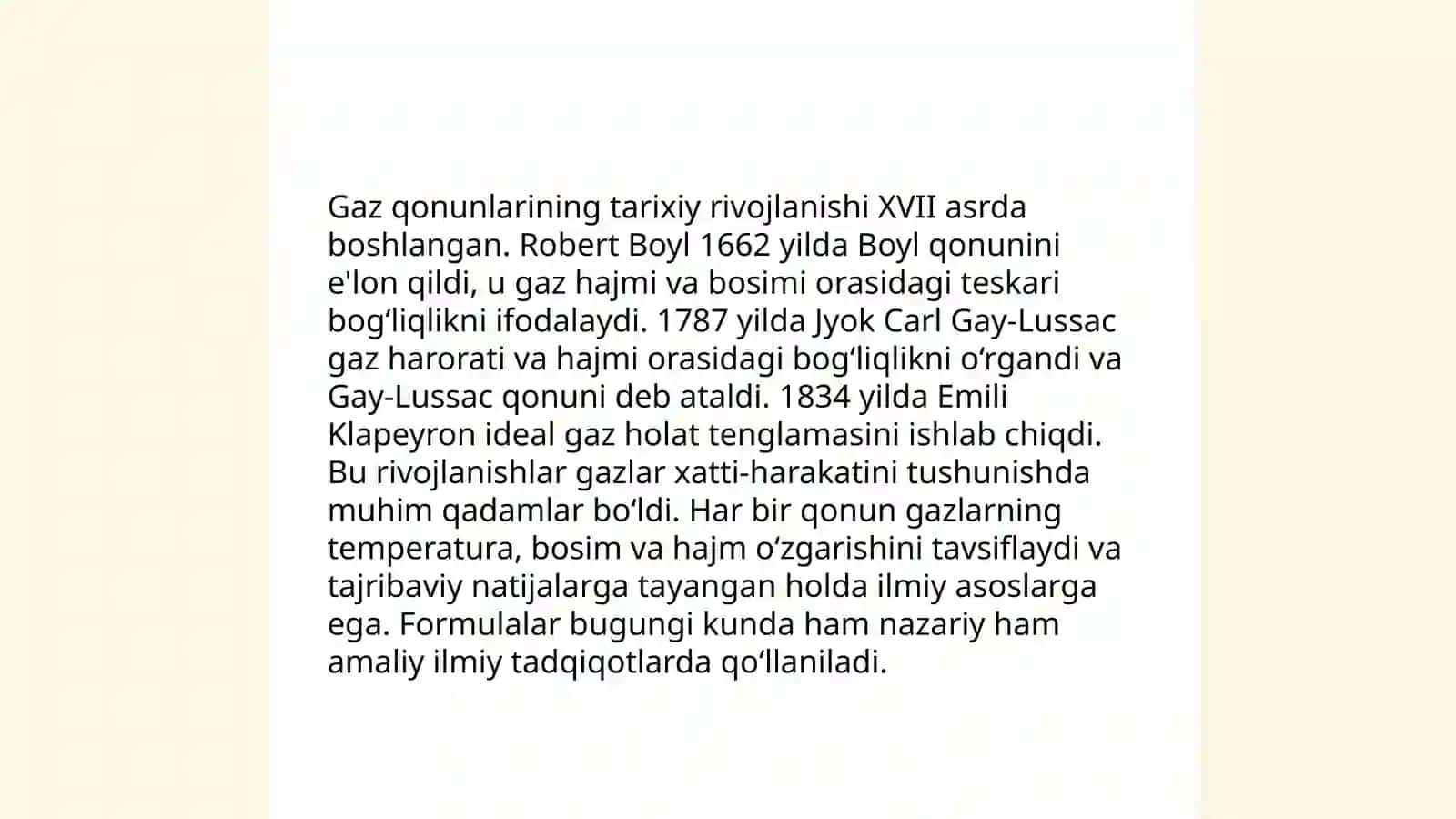 Kimyoning gaz qonunlarini yaratilishi borasidagi izlanishlar 4