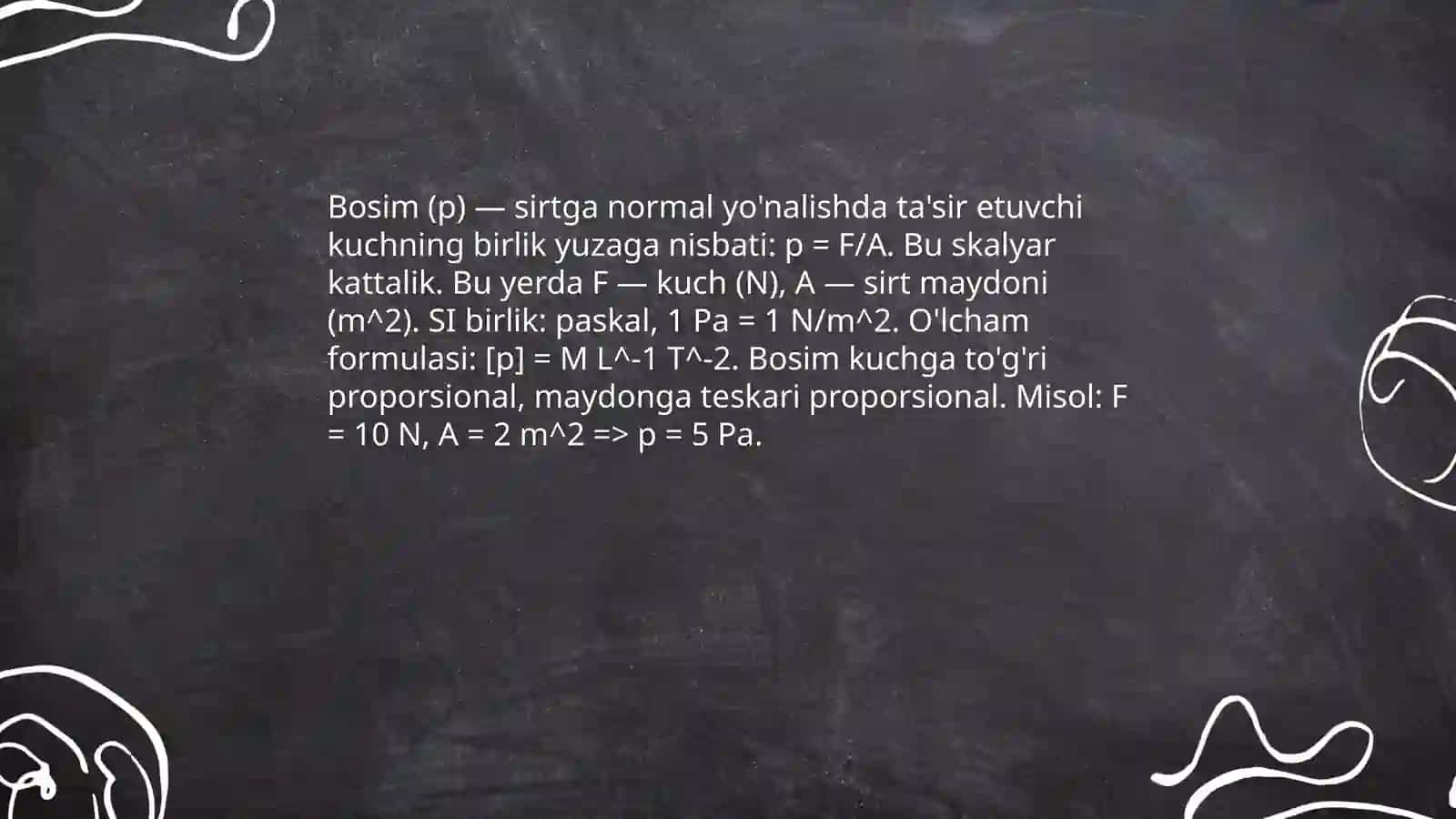 Суюкликлар механикасининг асосийкатталиклари ва формулалари 4