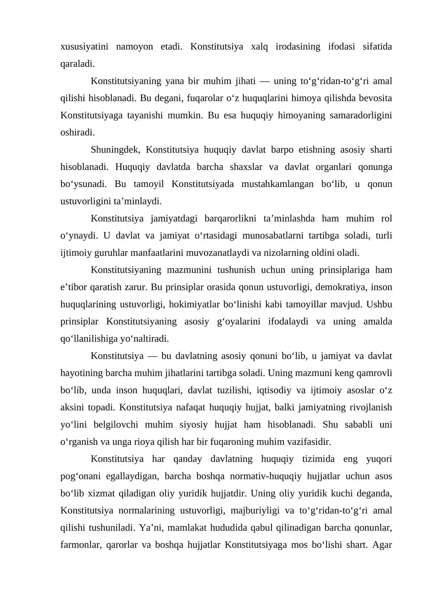 KONSTITUTSIYA — DAVLATNING OLIY YURIDIK HUJJATIDIR 4