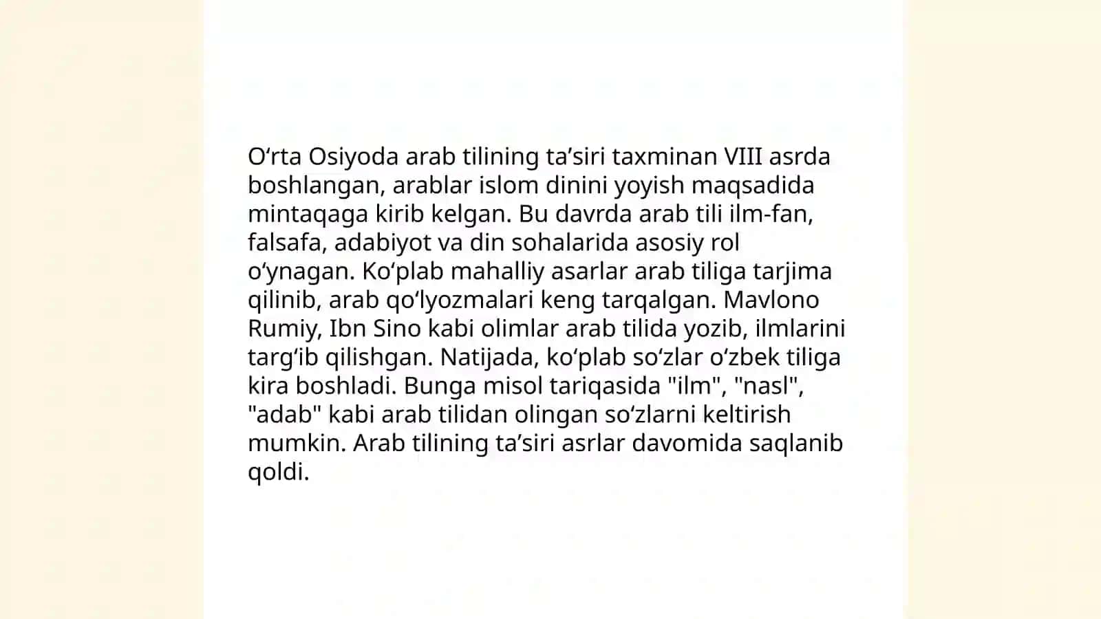 O'rta Osiyoda Tilshunoslikning rivojlanishi 4