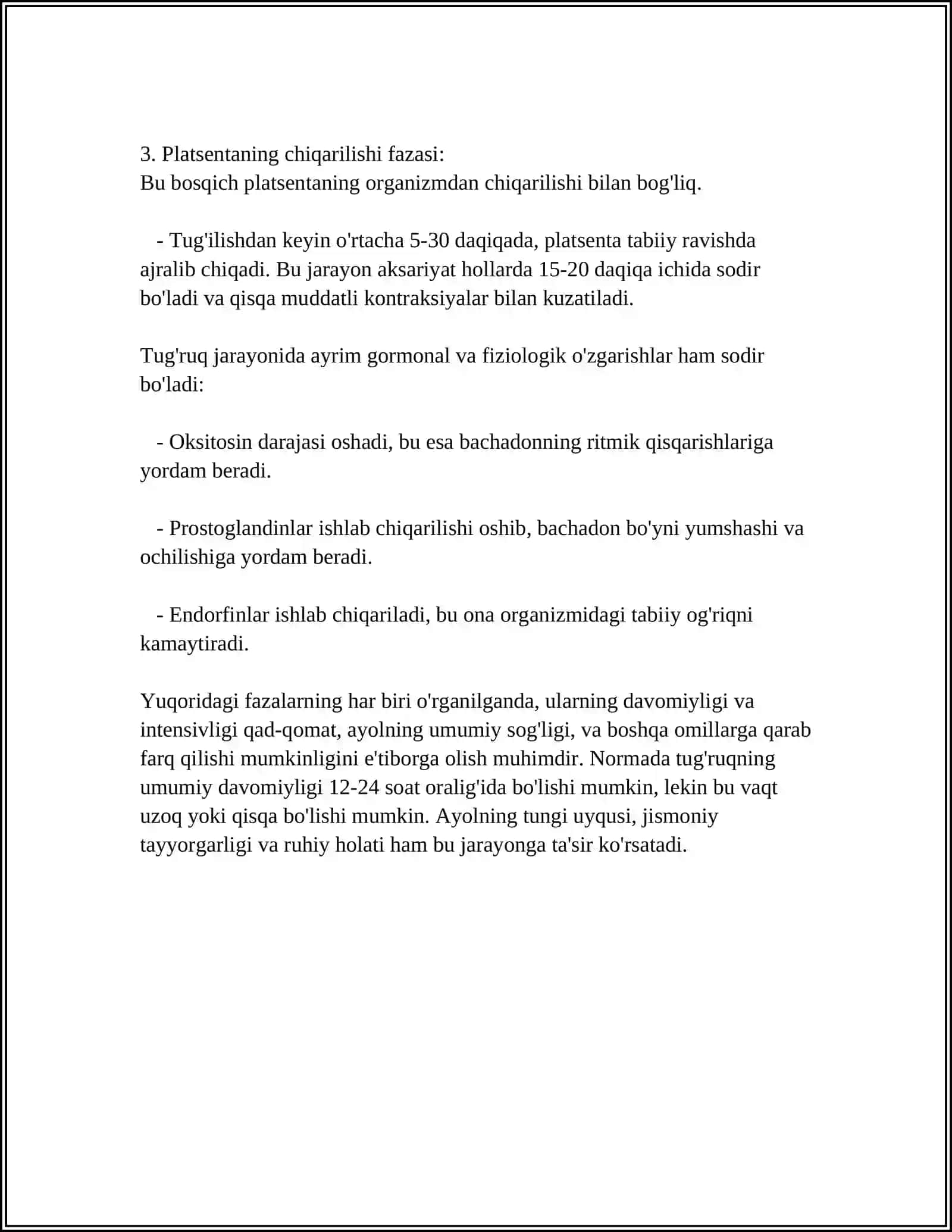 Tug'ruqning Fiziologiyasi 4