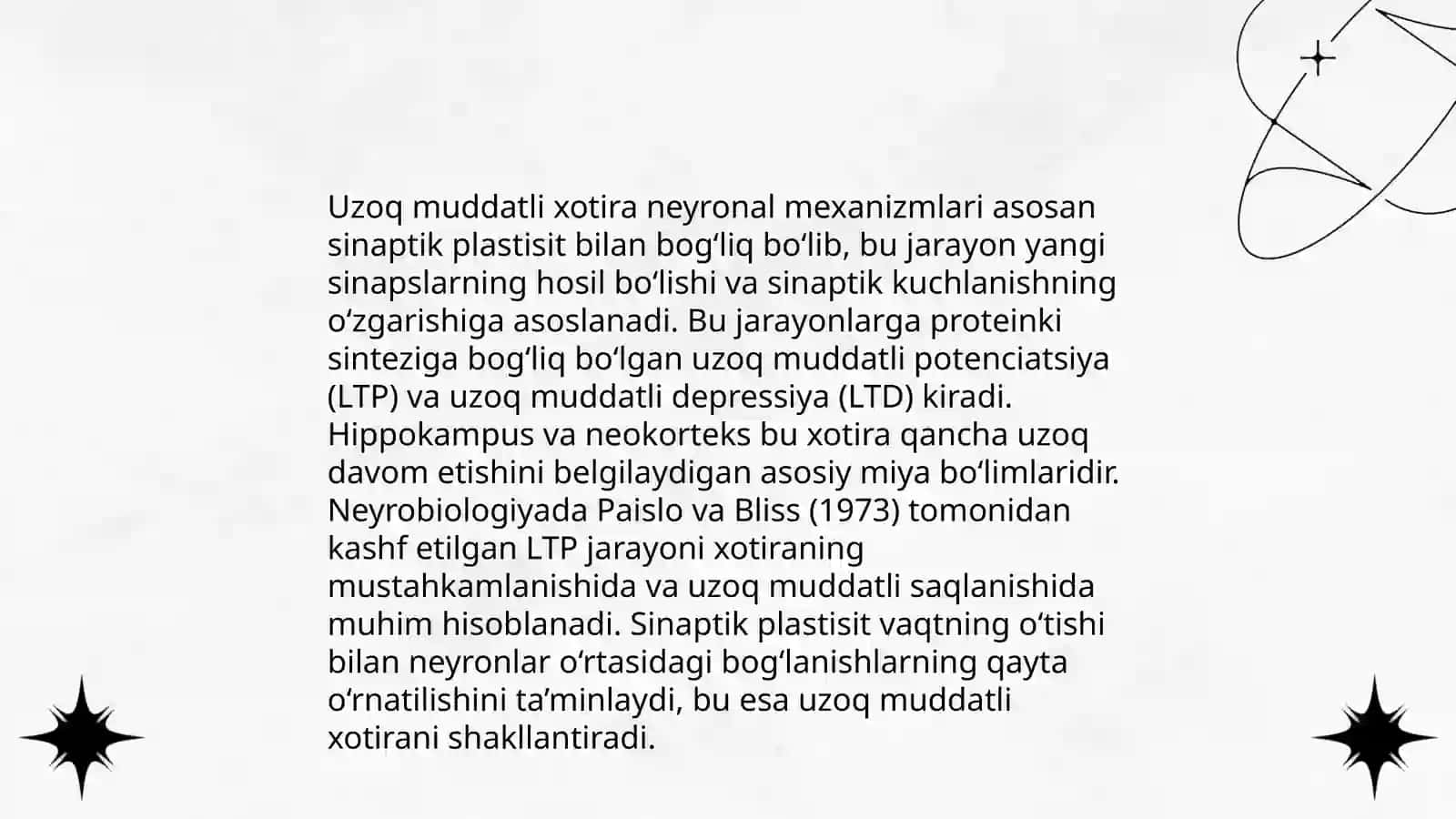 Qisqa va uzoq muddatli xotiraning fiziologik mexanizmi 4