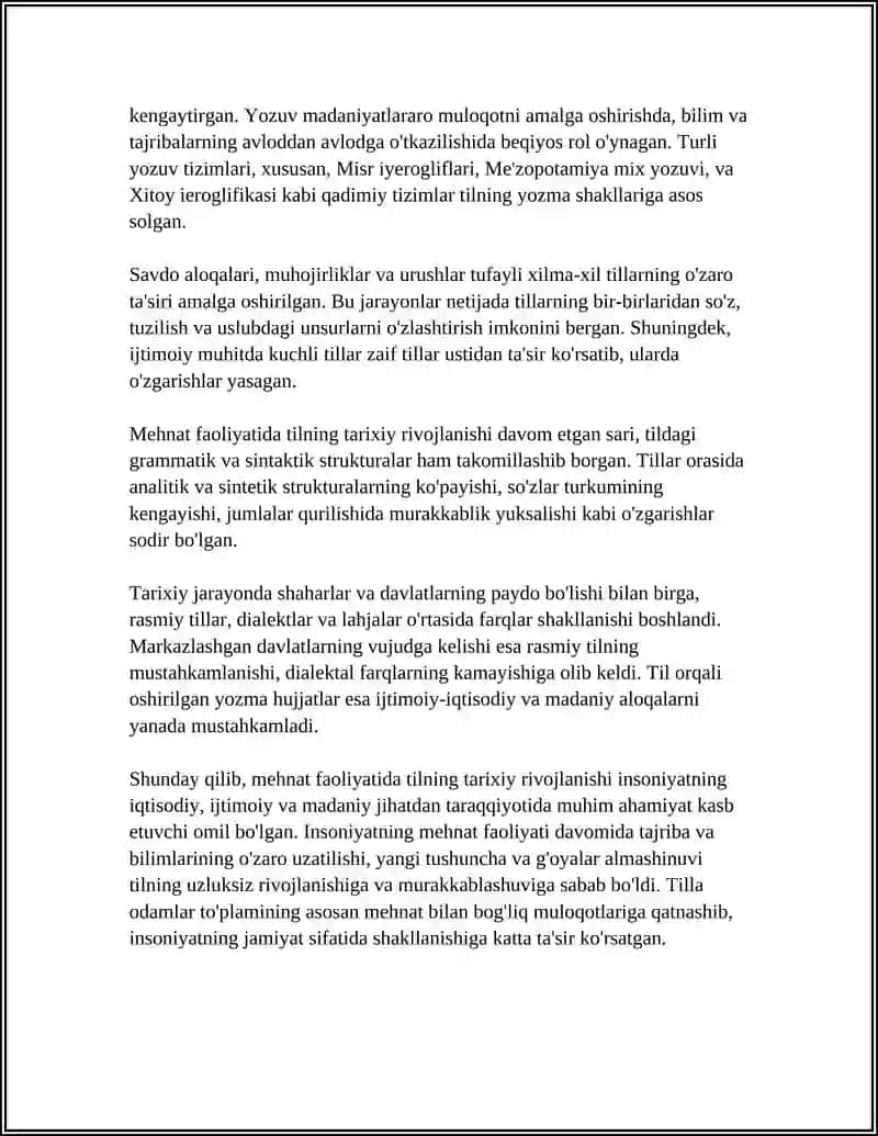 MEHNAT FAOLIYATIDA TILNING SHAKLLANISHI VA VUJUDGA KELISHI 4
