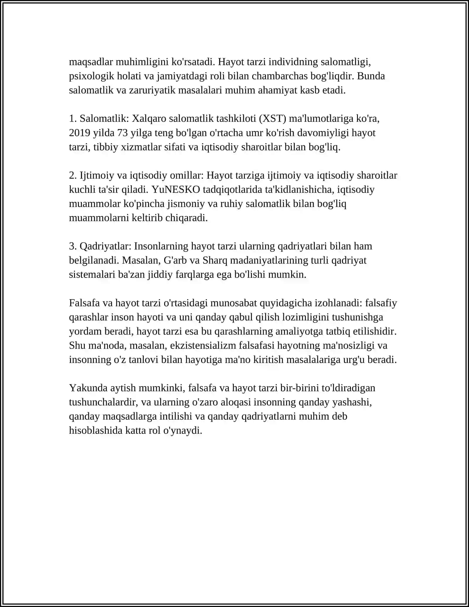 FALSAFA TURMUSH TARZI VA DUNYONI ANGLASH USULI 4