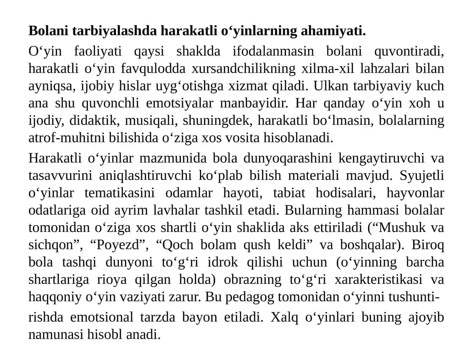 Jismoniy tarbiya uchun harakatli o'yinlar metodikasi 4