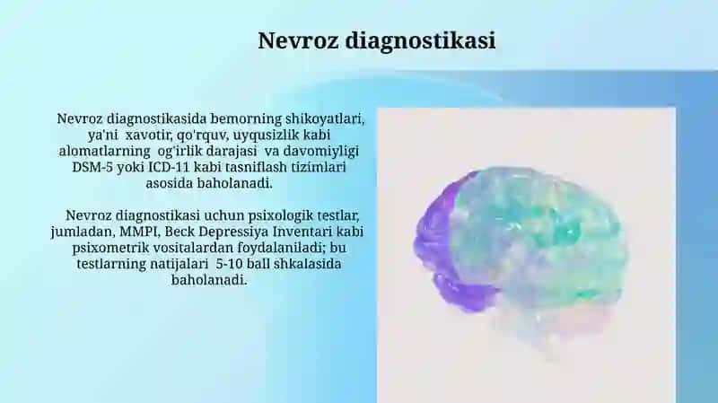 Psixologik diagnostika va ularning imkoniyatlari nevroz qanday kasalik 4