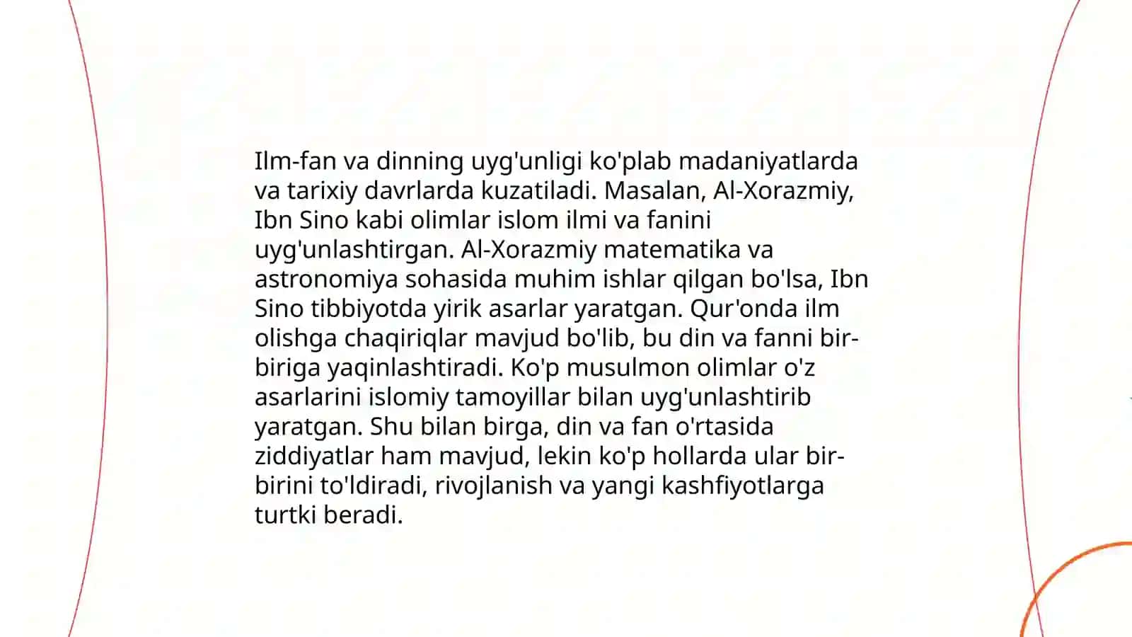 Dunyoviy va diniy bilimlar mutanosibligini ta'minlashning ahamiyati 4
