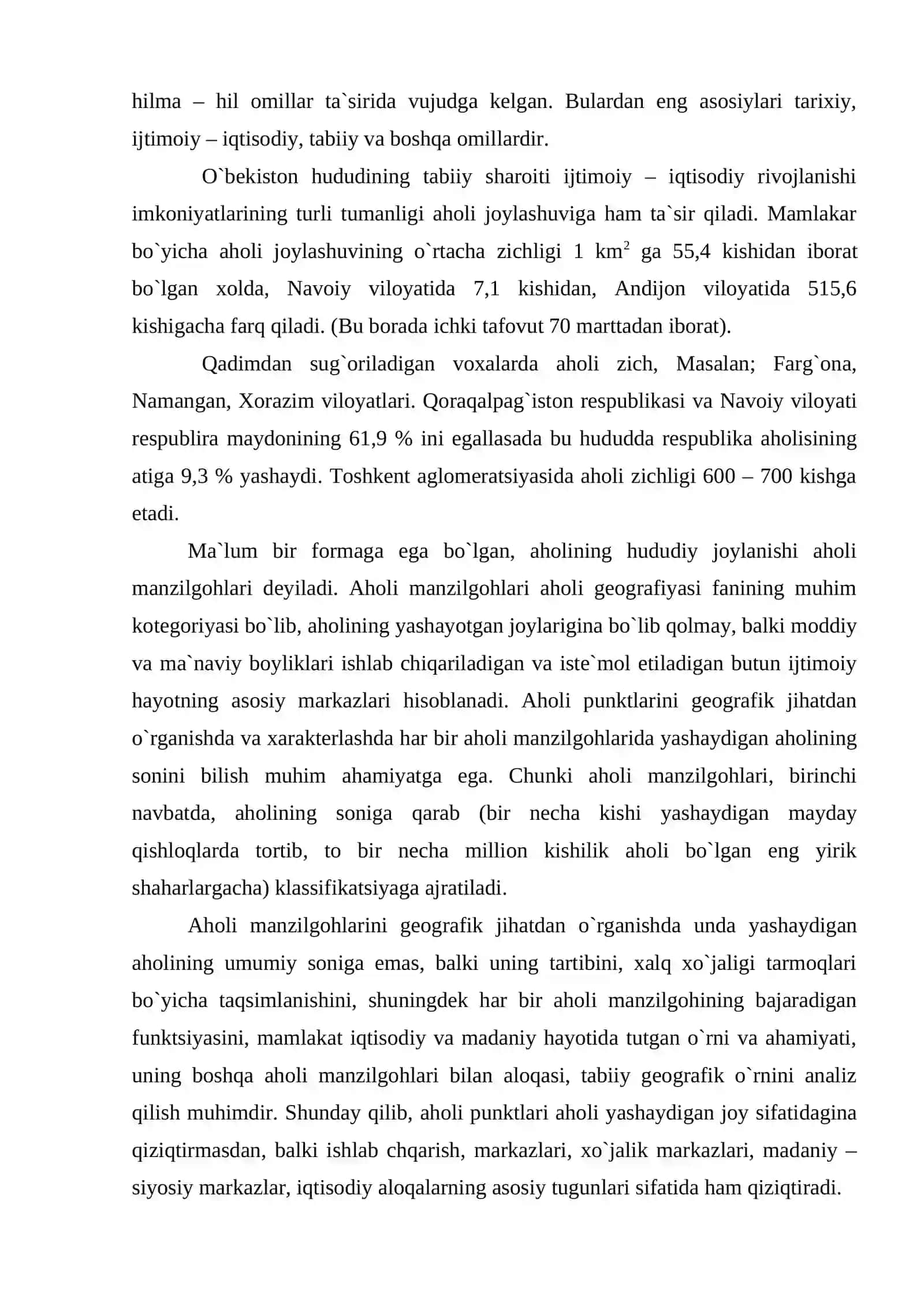 Aholining hududiy taqsimlanishi va zichligi 4