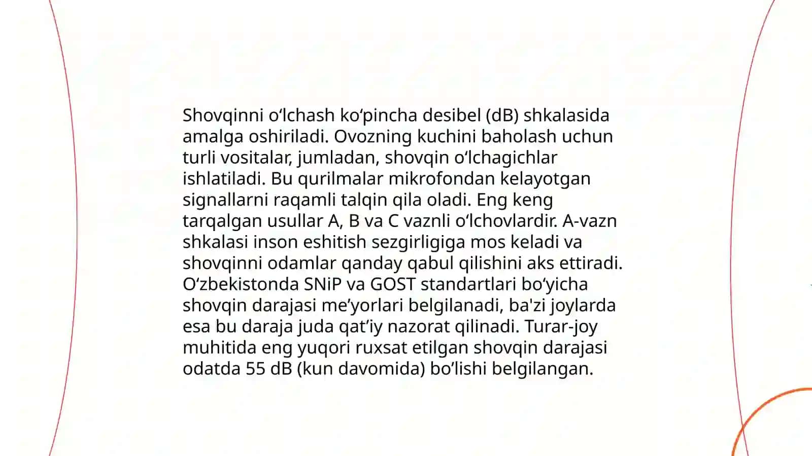 Shovqin nazorati tamoyillari 4