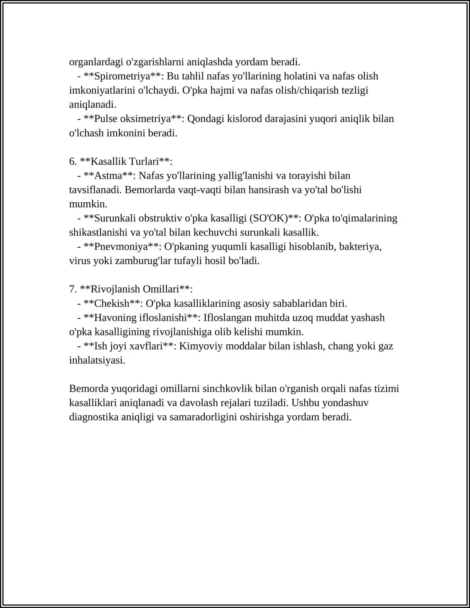NAFAS TIZIMI KASSALLIKLARI BILAN KASSALLANGAN BEMORLARNI PARVARISHI VA ULARNING NAZORATI 4