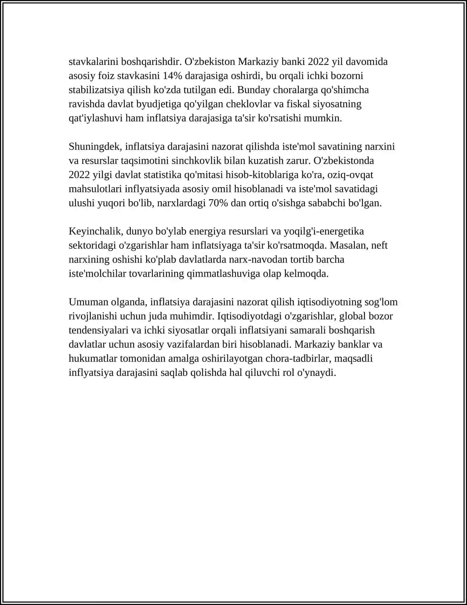 OCHIQ IQTISODIYOTDA MAKROIQTISODIY SIYOSAT 4