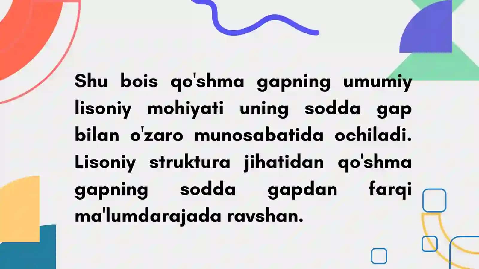 QOʻSHMAGAP TASNIFI MASALASI 4