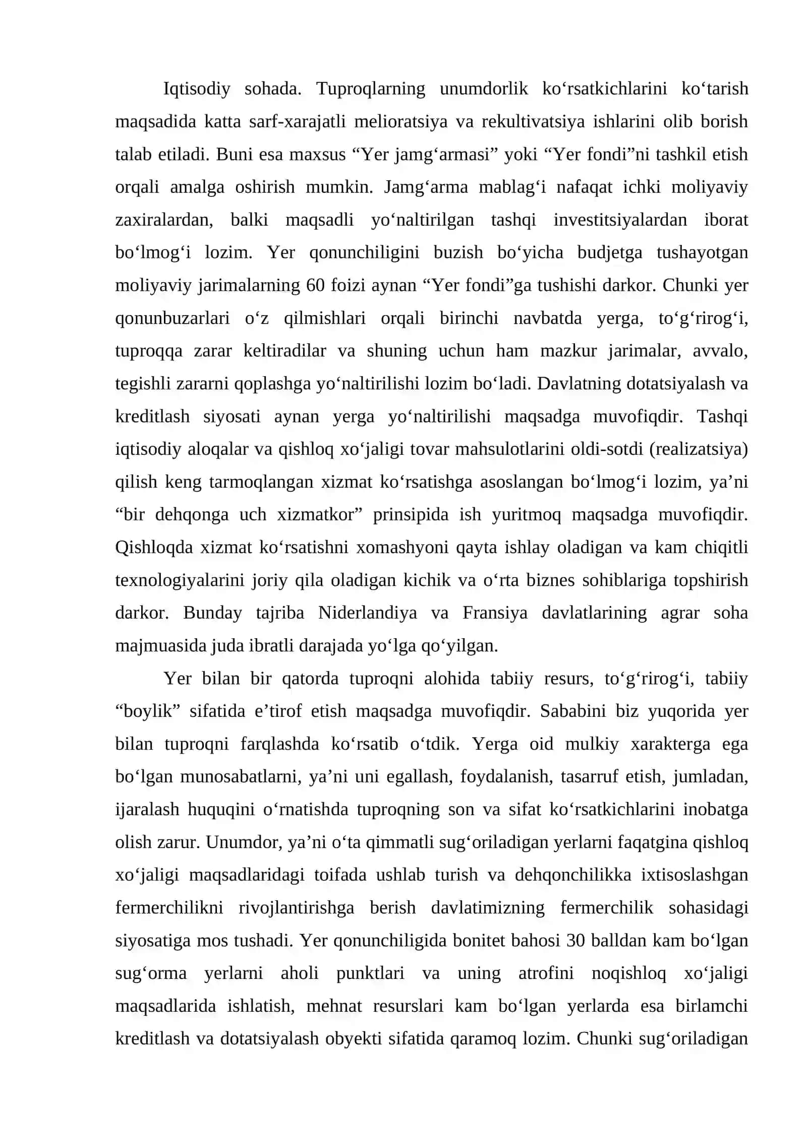 Yer nazorati va yuridik javobgarlik, yerga oid munosabatlarni tartibga solishning ekologik-huquqiy masalalari 4
