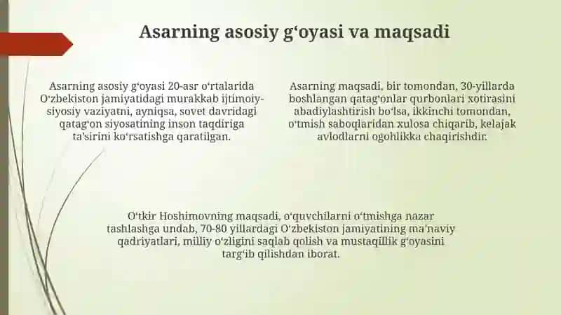 O‘tkir Hoshimovning "Ikki eshik orasi" asari haqida 4