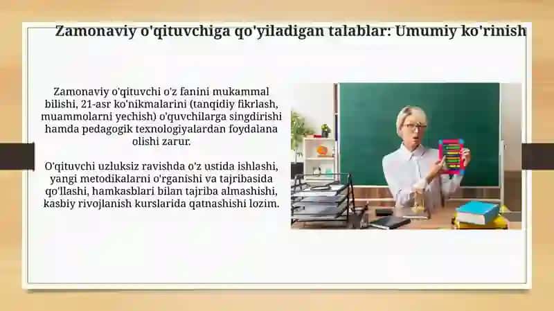 Zamonaviy oʻqituvchiga qoʻyiladigan kasbiy-pedagogik ijodkorlik sifatlari 4