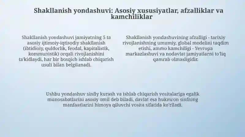 Davlat tipologiyasi 2 turi (Formatsiyaviy yondashuv, Sivilizatsiyaviy yondashuv) 4