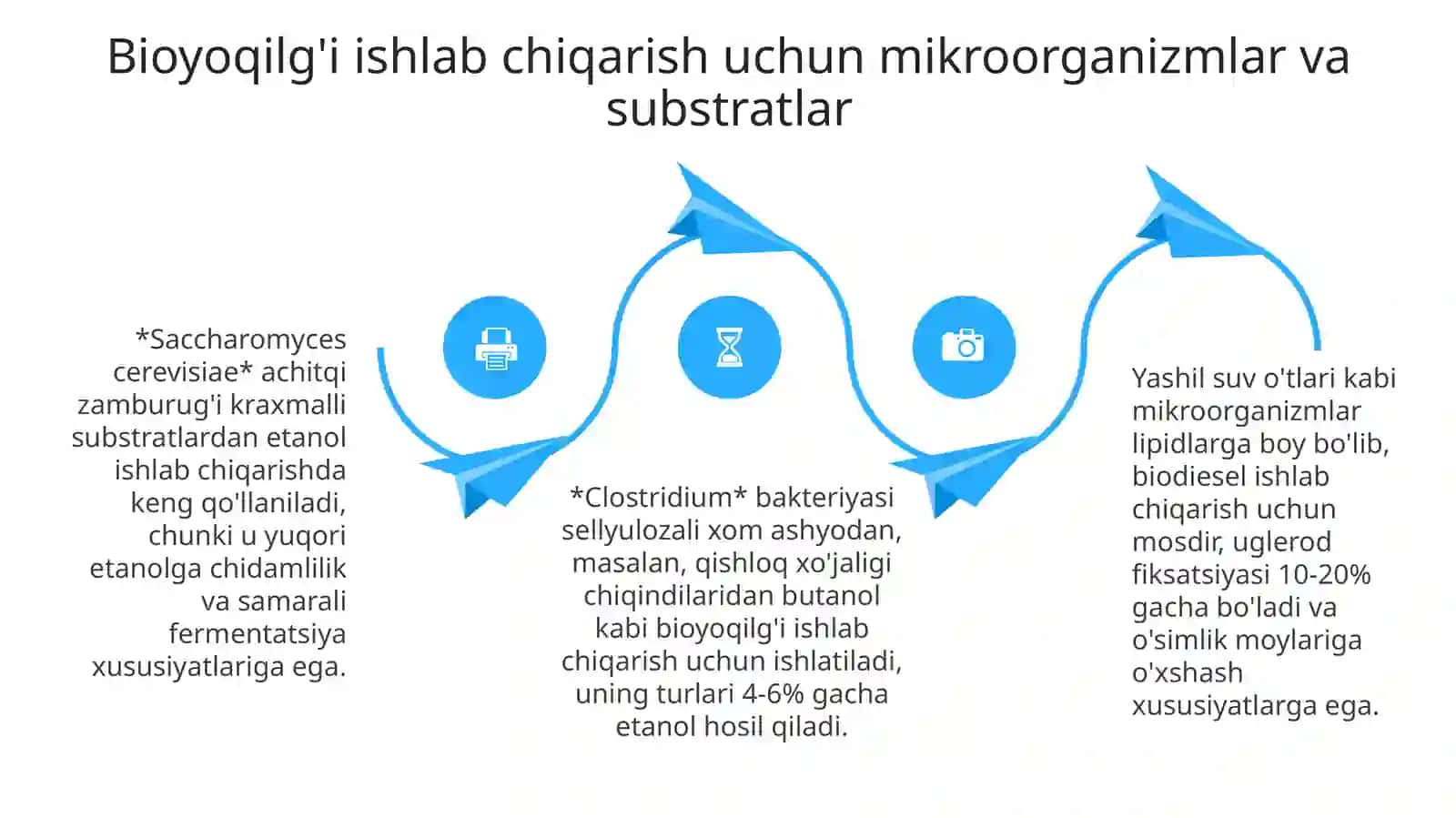 Mikroorganizimlar yordamida bioyoqilg'i olish jarayoni 4