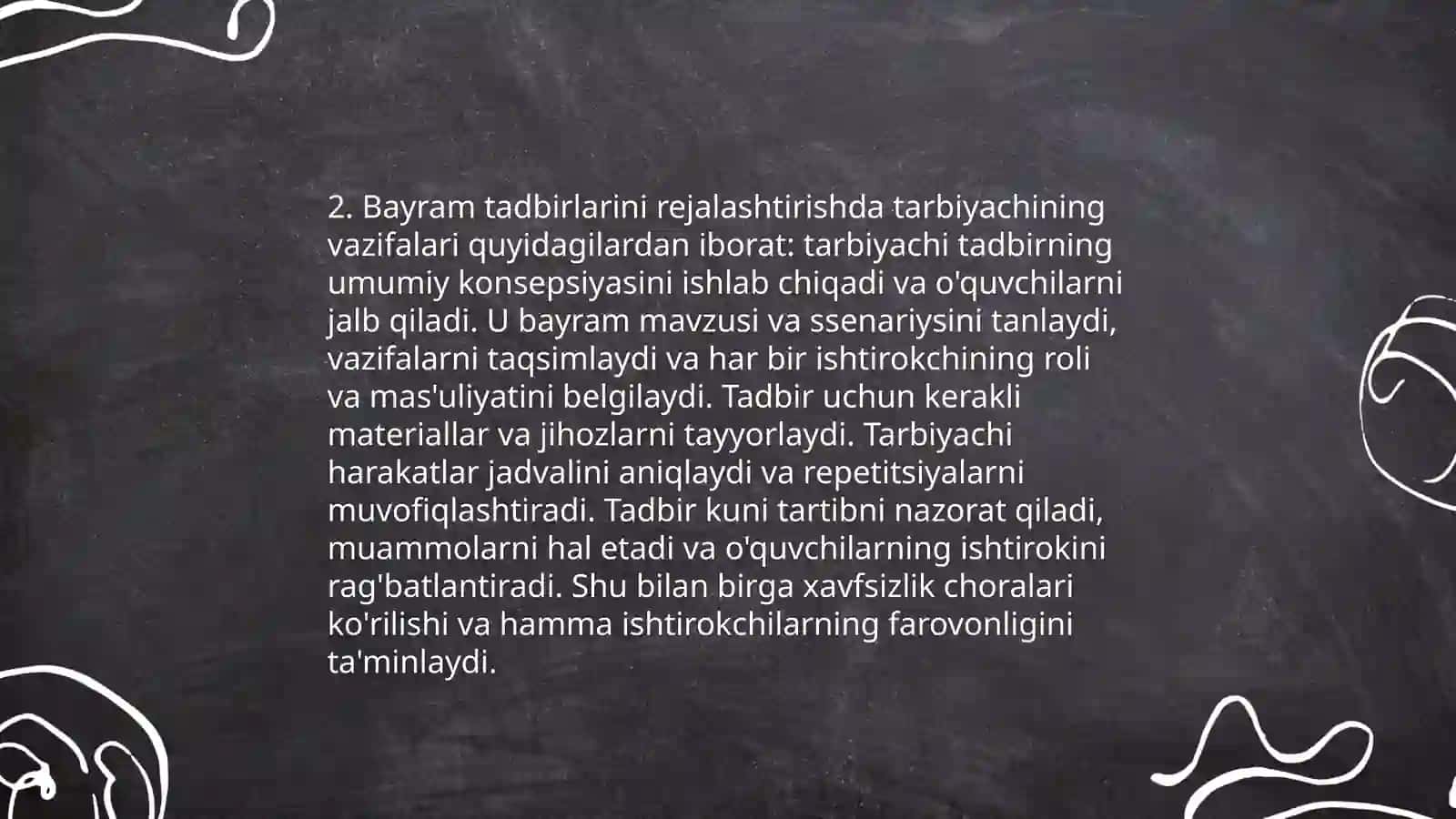 Bayram tadbirlarini oʻtkazishda tarbiyachining ahamyati 4