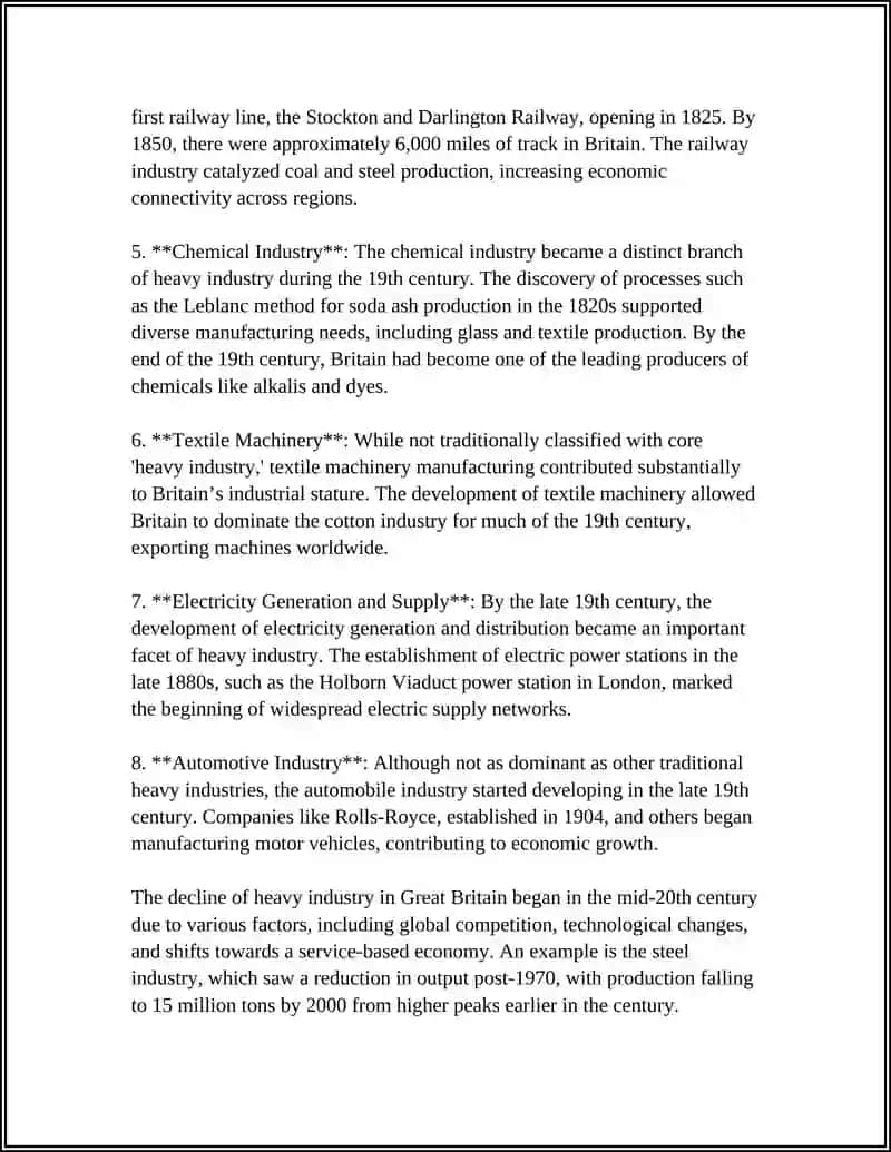Historical Development of Heavy Industry in Great Britain 4