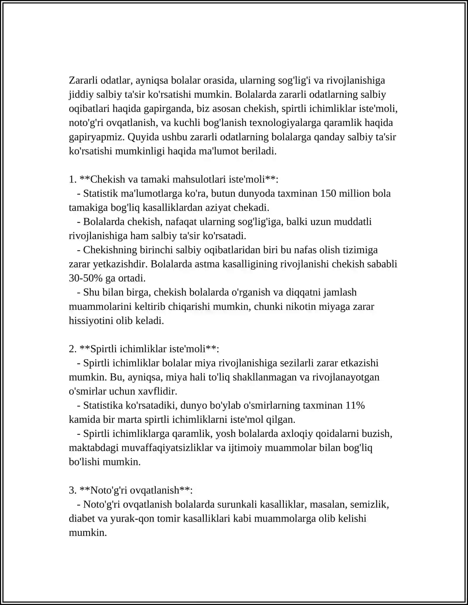 Chekish va tamaki mahsulotlari iste'moli 4