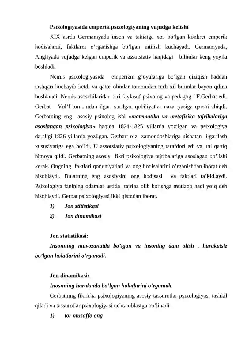 Nemispsixologiyasining rivojlanishi 4