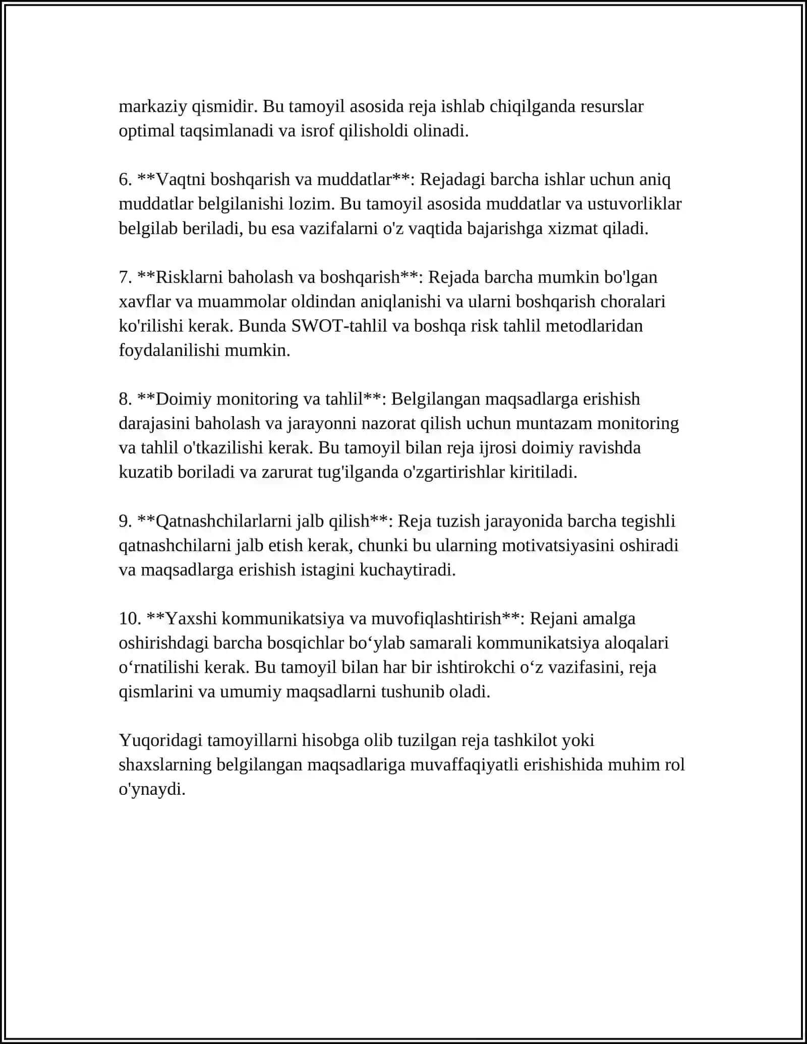PLAN, XARITALAR NOMEKLATURASI. XARITALARNI O‘RGANISH VA SHARTLI BELGILAR 4