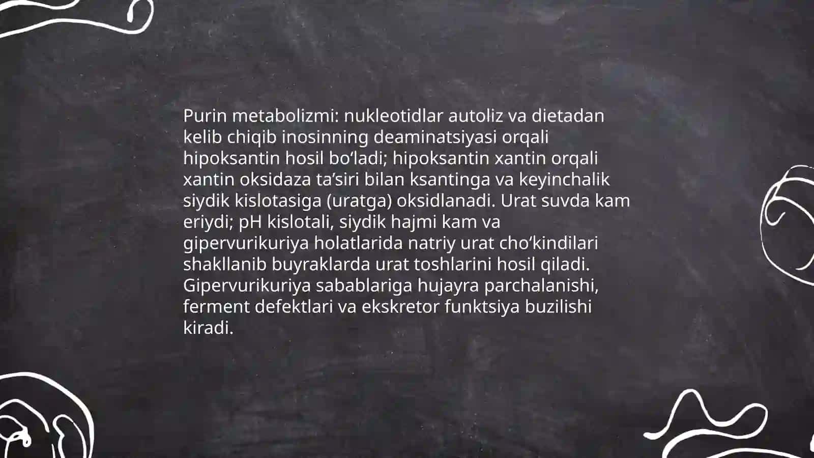 Buyraklarda urat toshlarini hosil bo'lishi va davolash yo'llari 4