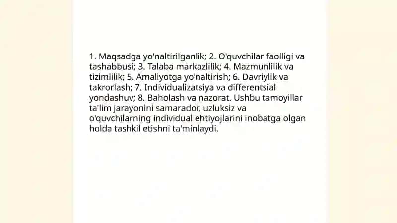 Ta'lim nazariyasi. Ta'lim metodlari haqida umumiy tushuncha 4