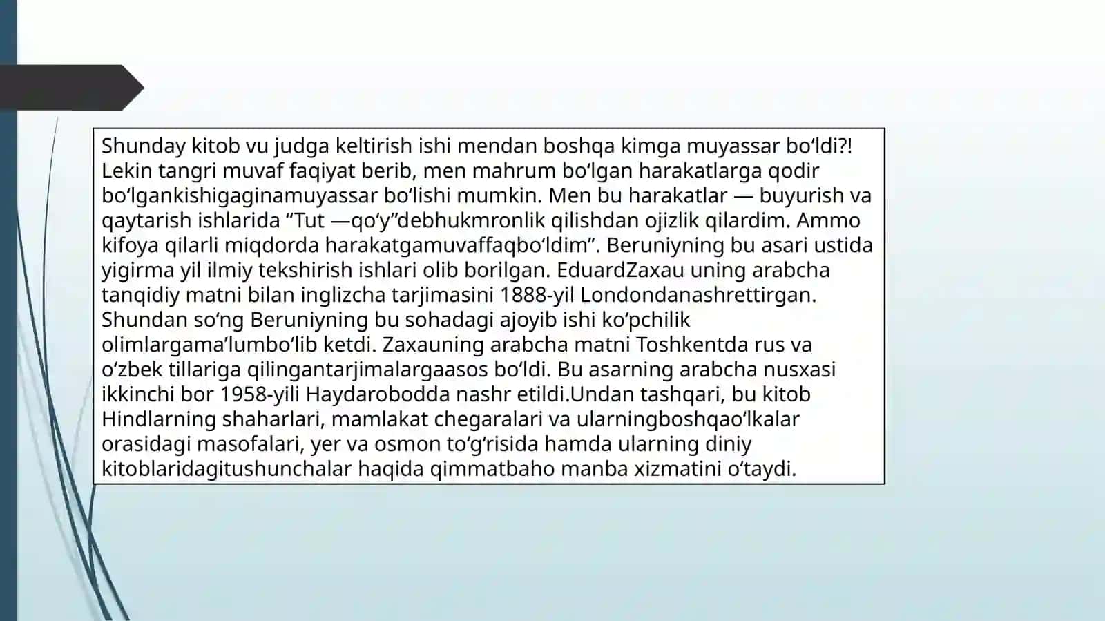 ABU RAYHON BЕRUNIYNING “HINDISTON” ASARI HAQIDA 4