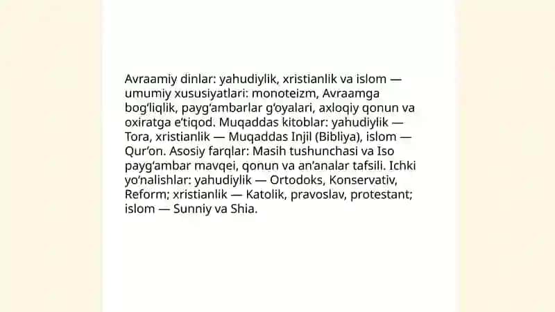 Dinlar tasnifi 4