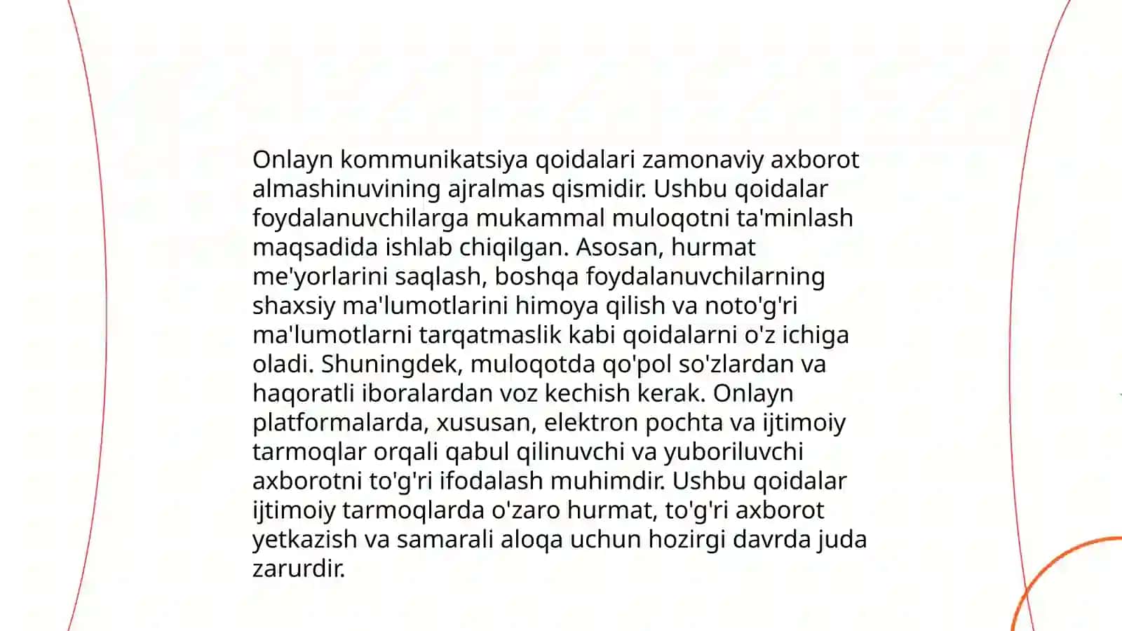 Tarmoq odob axloqi ( infoetika) 4