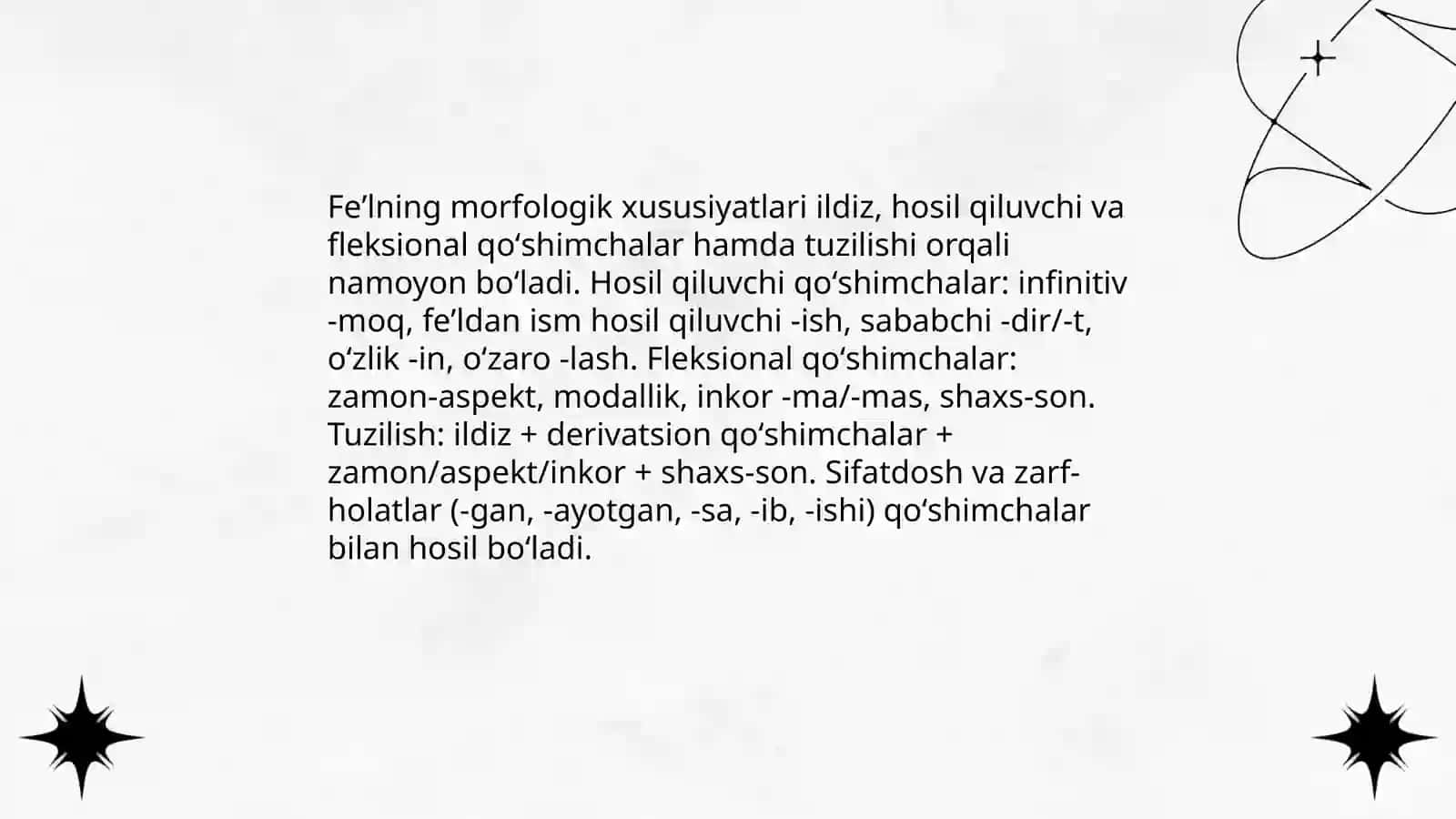 Feʼlning grammatik xususiyatlari 4