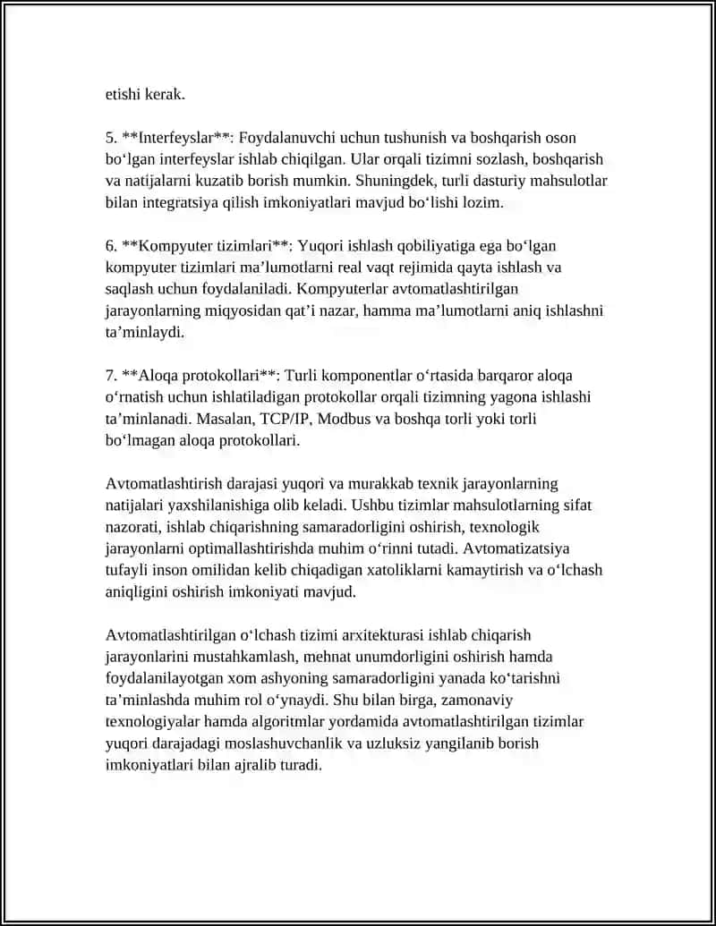 GEOMETRIK PARAMETRLARNI NAZORAT QILISHNING AVTOMATLASHTIRILGAN TIZIMI 4