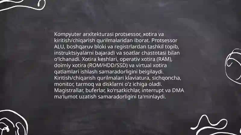Kampyuter va ularning axborotlariga ishlav berish jarayonidagi o'rni 4