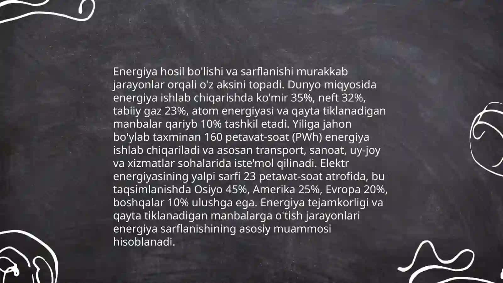 Metabolizm jarayonida energiya hosil boʻlishi va sarflanishi 4