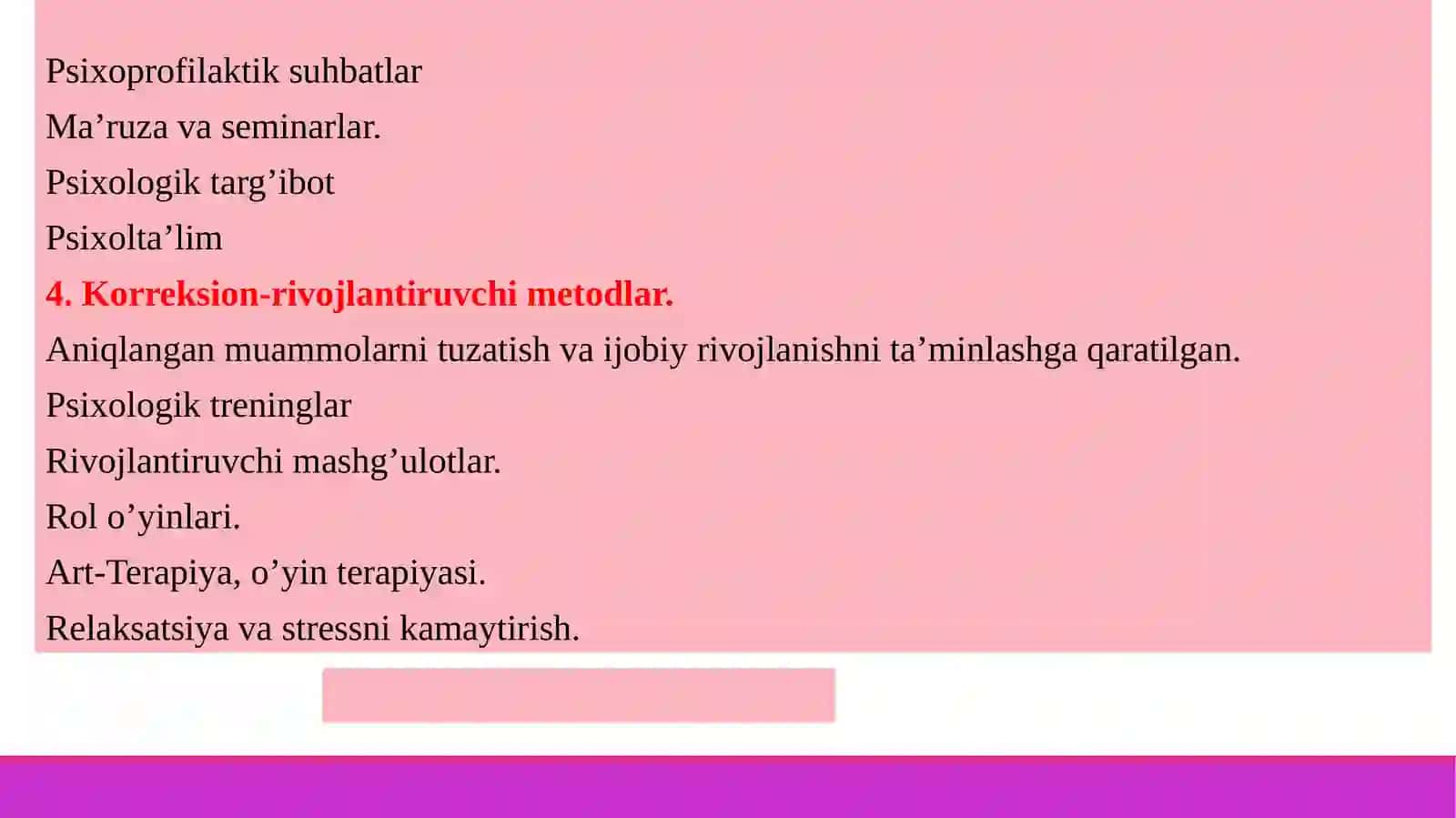 Psixologik xizmatning bugungi holati va asosiy yo'nalishlari 4