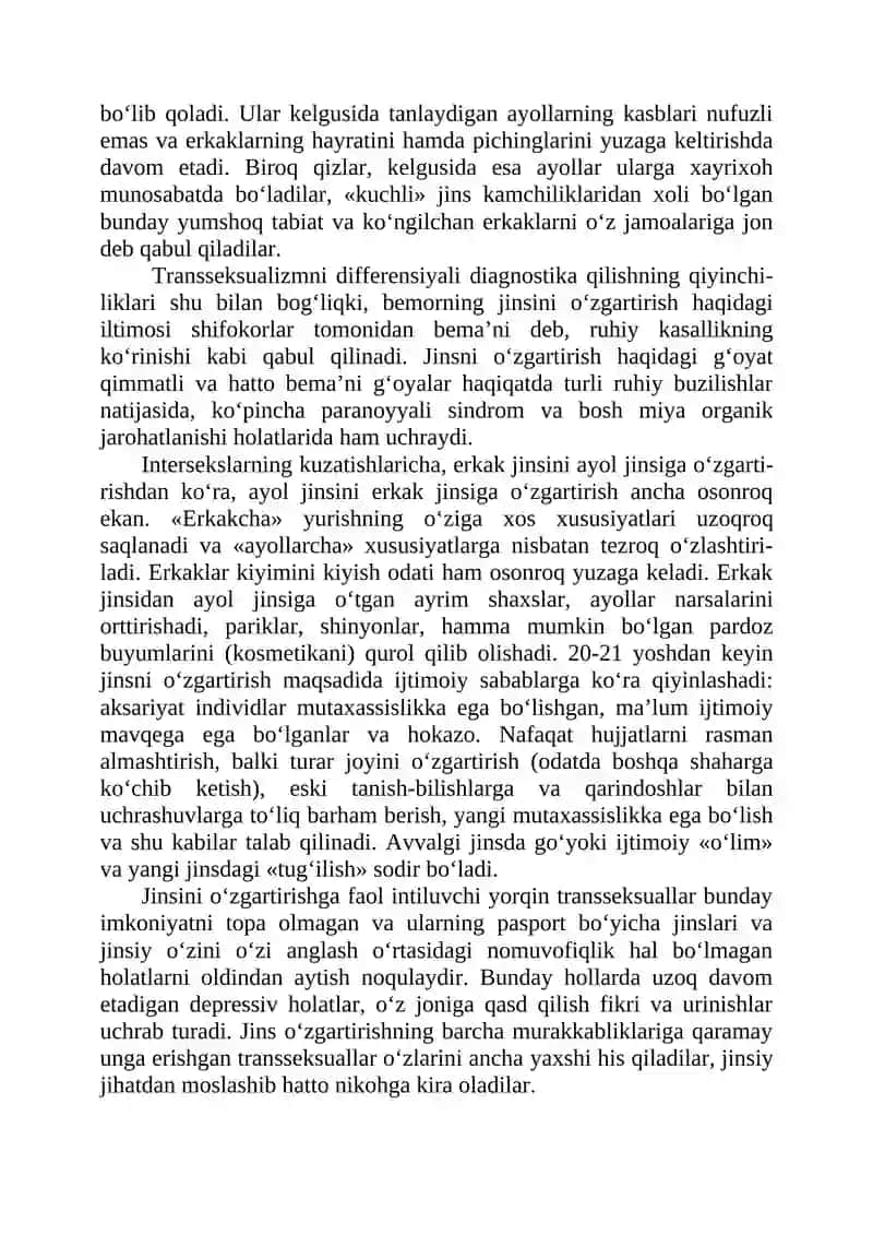 Ruhiy-jinsiy rivojlanish deviatsiyasi 4