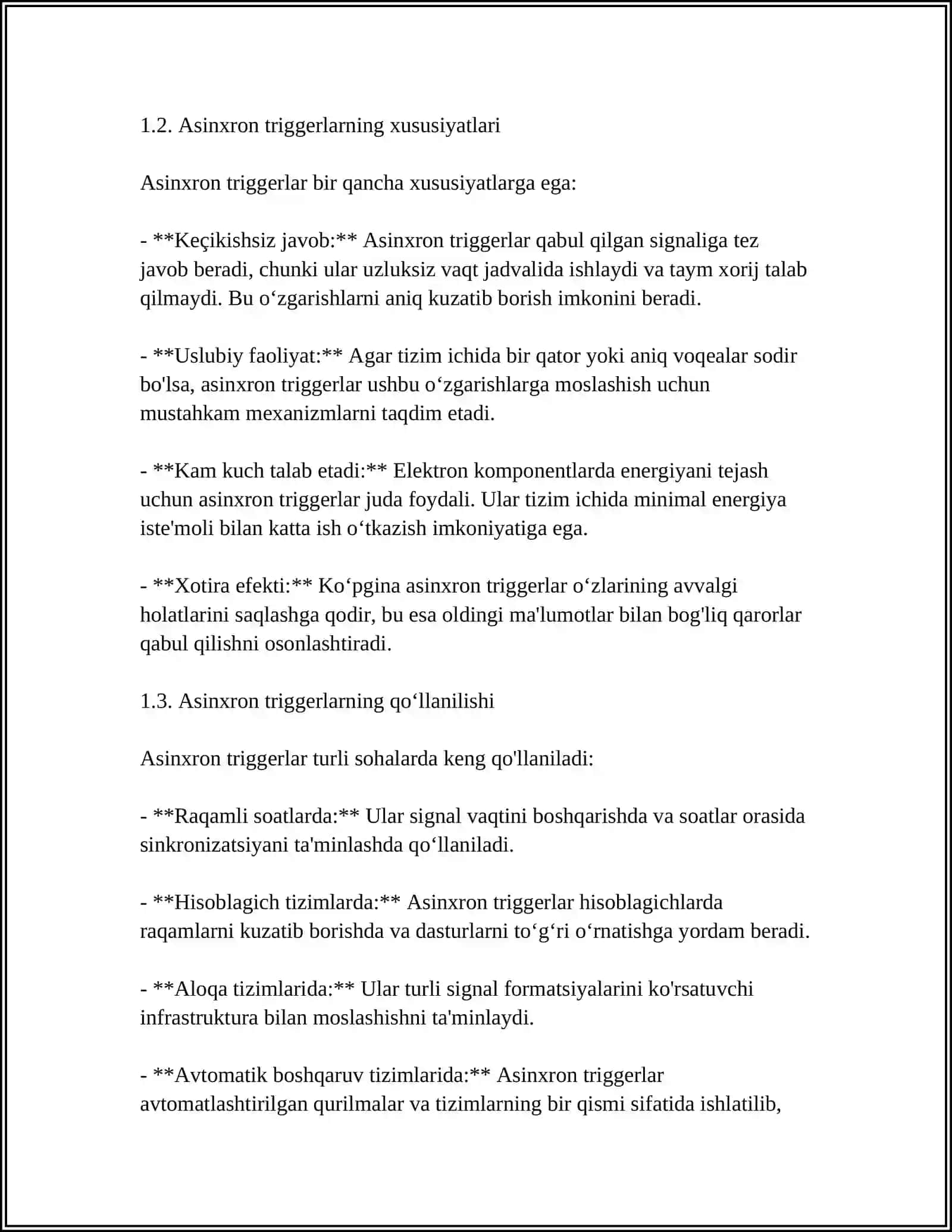 ASINXRON.RS TRIGGERLAR.FUNKSIONAL SXEMALARI,ISHLASH PRINSIPI 4